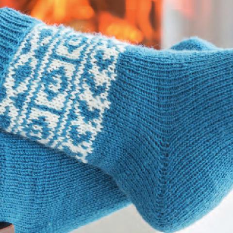 Postup pletení ponožek na pěti jehlicích