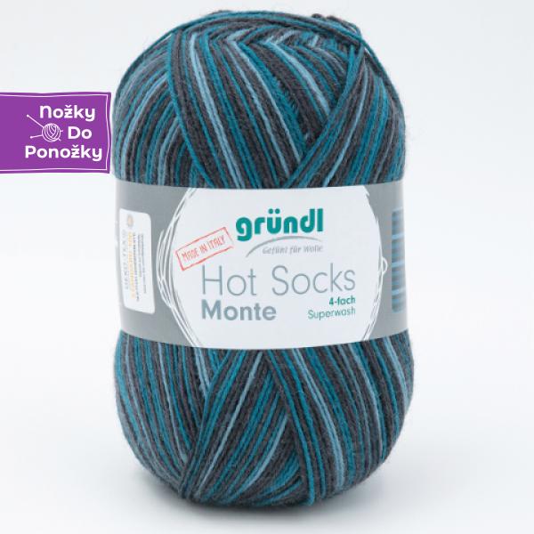 Samovzorovací ponožková příze 4-vrstvá Gründl Hot Socks Monte, 4-fach 06