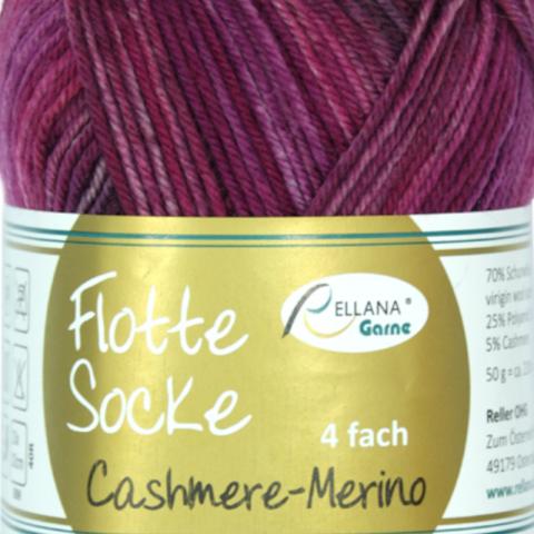 Rellana Flotte Socke 4f. Cashmere-Merino 1328